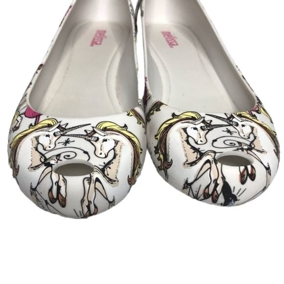 Melissa Ultragirl 3db II unicorn wedges flats 8 - Picture 4 of 10